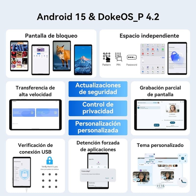 Blackview Link 2 8,68 4Go/128Go WiFi+4G Bleu - système d'exploitation