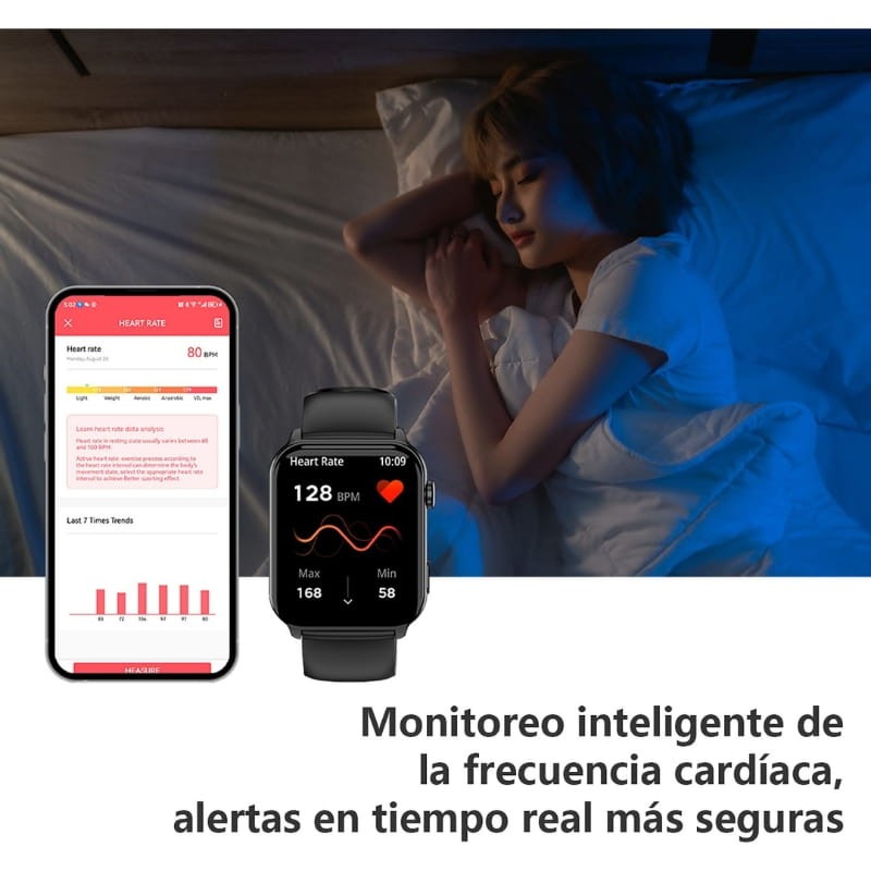 Blackview R30 Max Negro - monitoreo de la frecuencia cardíaca