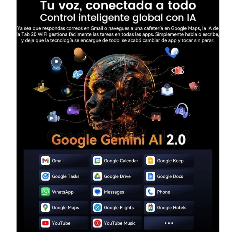 Blackview Tab 20 WiFi 10,1 Pouces 4Go/64Go Bleu - assistante Google Gemini