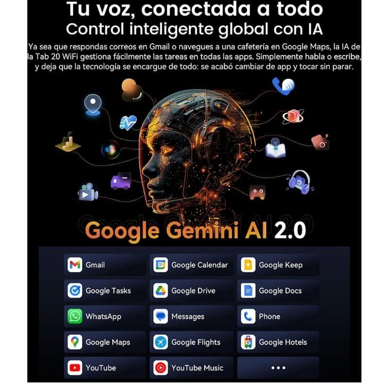 Blackview Tab 20 WiFi 10,1 Pouces 4Go/64Go Bleu - assistante Google Gemini