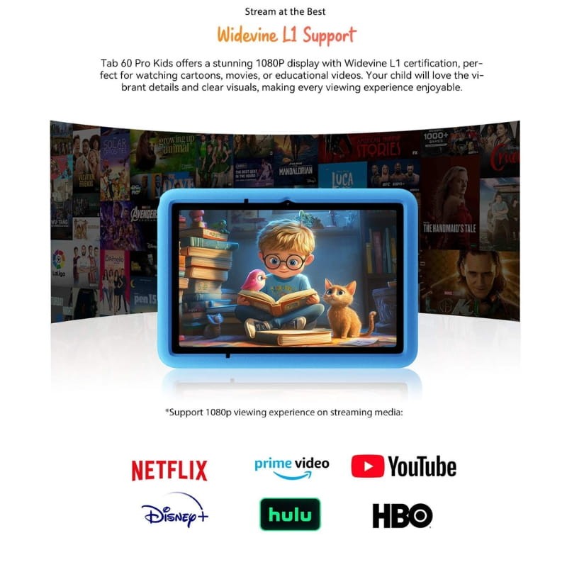 Blackview Tab 60 Pro Kids 4 GB/128 GB Rosa - soporte Widevine