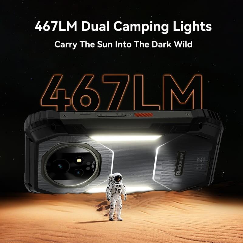 Blackview XPLORE 2 Satellite 5G 12GB/256GB Preto Robusto - lanterna de acampamento