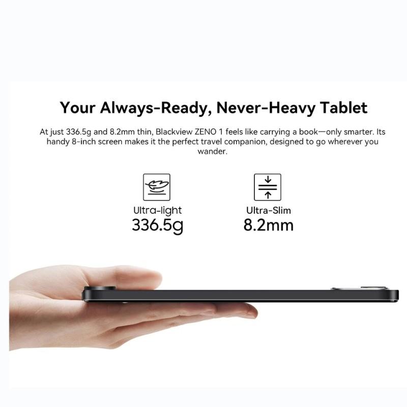 Blackview Zeno 1 6GB/256GB WiFi + 4G Preto - dimensões e peso