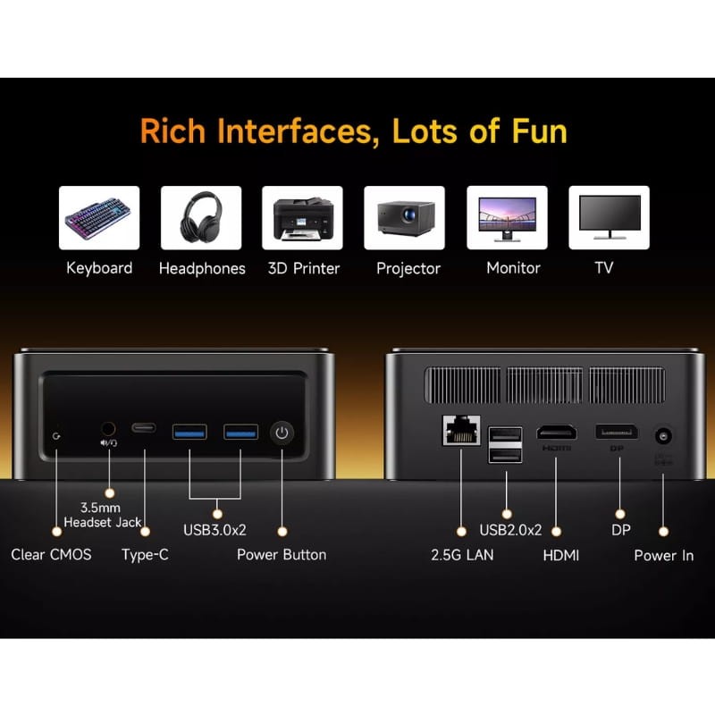 Bmax B8 A Pro AMD Ryzen 7 8745HS 16GB/512GB/W11 Pro - interface