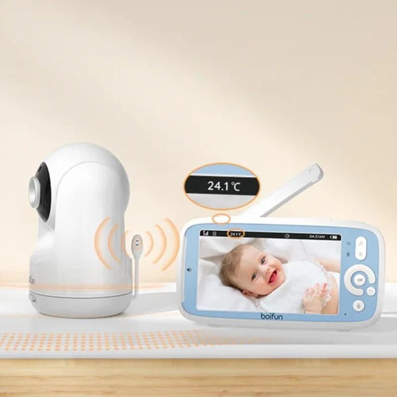 Boifun VB805 720p 5'' Bidireccional Blanco - Vigilabebés - sensor de temperatura