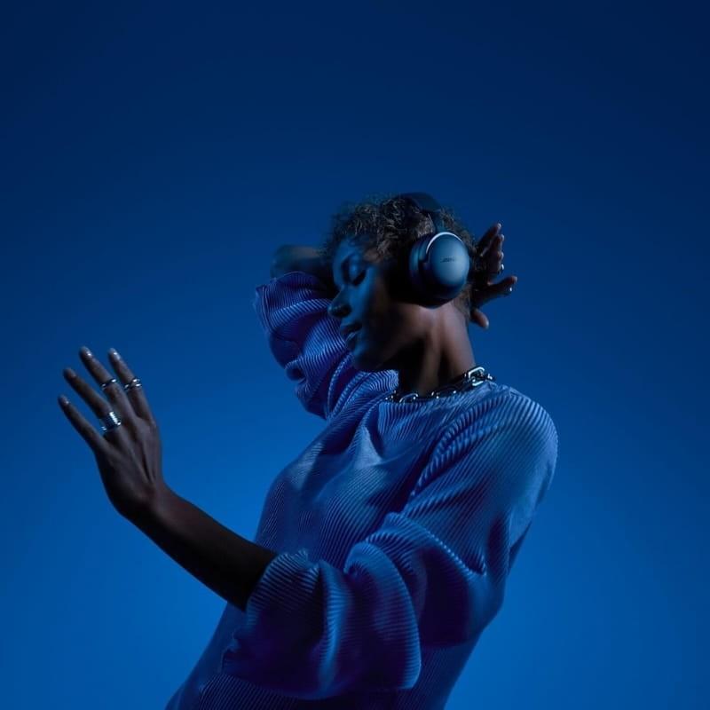 Bose Quietcomfort Ultra Headphones ANC Bleu pierre de lune - Casque Bluetooth - placement supra-auriculaire