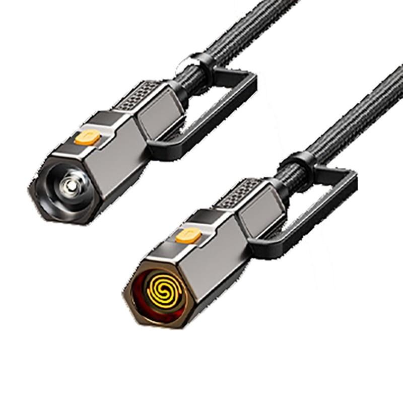 Cable Ultra-Resistente Carga Rápida 3 en 1 240W USB-C - linterna y encendedor
