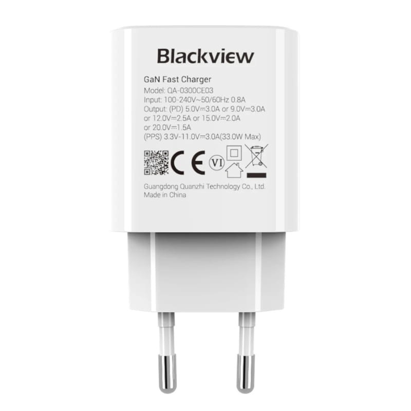 Cargador Blackview 120W - vista frontal