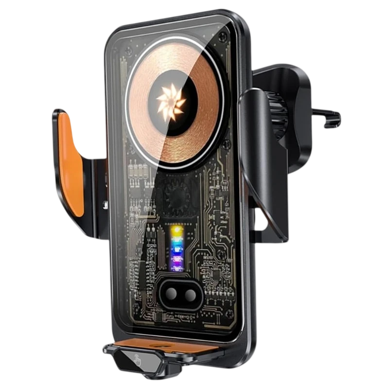 Cargador inalámbrico C11 Transparente Negro para Coche