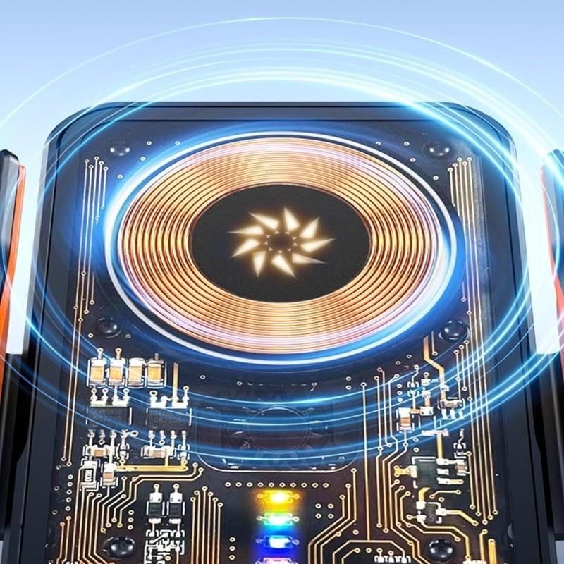 Chargeur sans fil pour voiture C11 noir transparent - charge magnétique