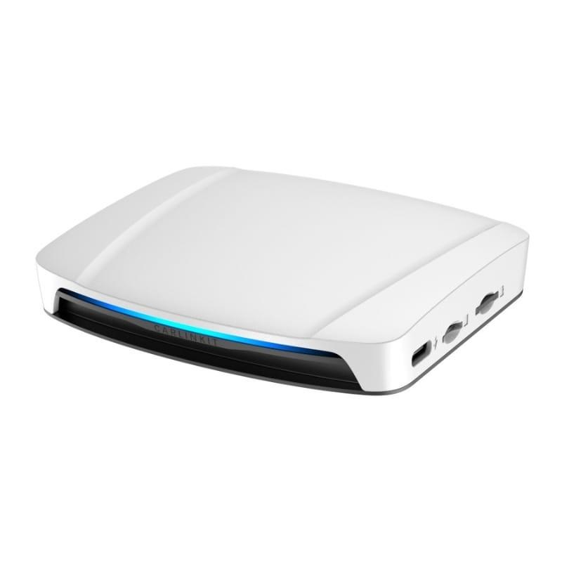 Carlinkit CPC200-TBOX UHD USB 8GB/128GB Blanco - Internet AI Box compatible con CarPlay/Android Auto - vista a 45 grados