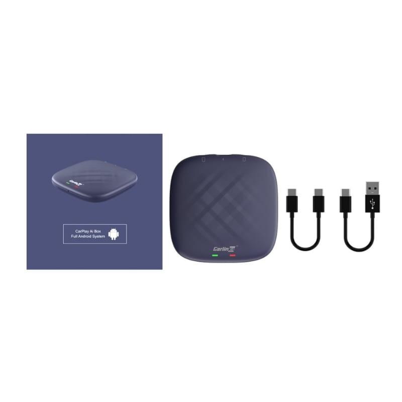 Carlinkit CPC200-TBOX Plus 8GB/128GB 4G LTE Azul - Internet AI Box compatible con CarPlay y Android Auto - contenido de la caja
