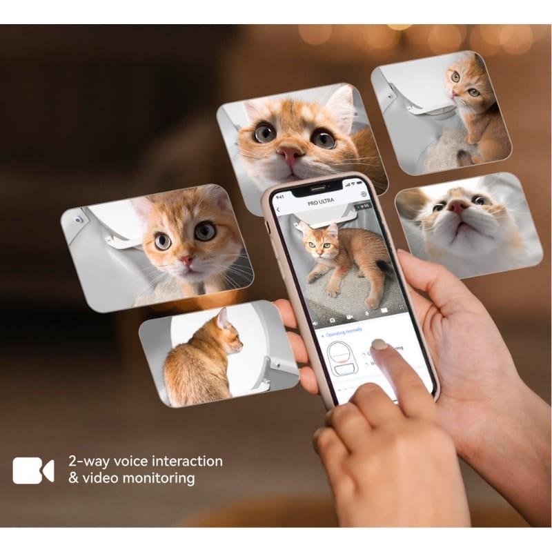 Catlink AI Scooper Pro Ultra Con 5G Camera Streaming y Esterilización UV - cámara con audio bidireccional