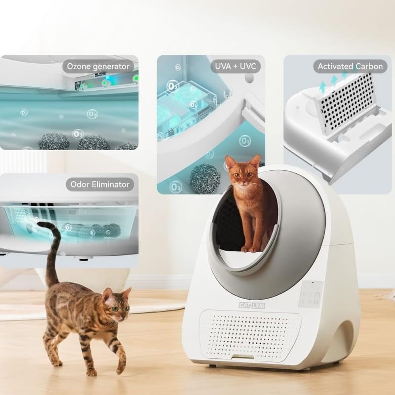 Catlink AI Scooper Pro Ultra Con 5G Camera Streaming y Esterilización UV - métodos de limpieza