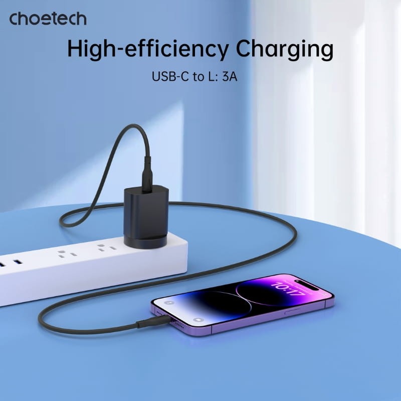 Choetech XCL-0002 - Câble USB-C vers Lightning 1 m - efficacité de la charge