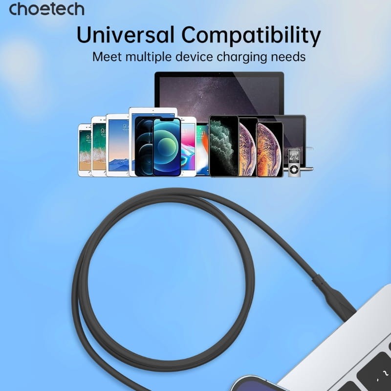 Choetech XCL-0002 - Câble USB-C vers Lightning 1 m - compatibilité universelle