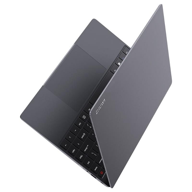 Portátil Chuwi CoreBook X gris 14 pulgadas, cuerpo delgado metálico, bisagra amplia, teclado negro con tecla Enter destacada y gran trackpad centrado