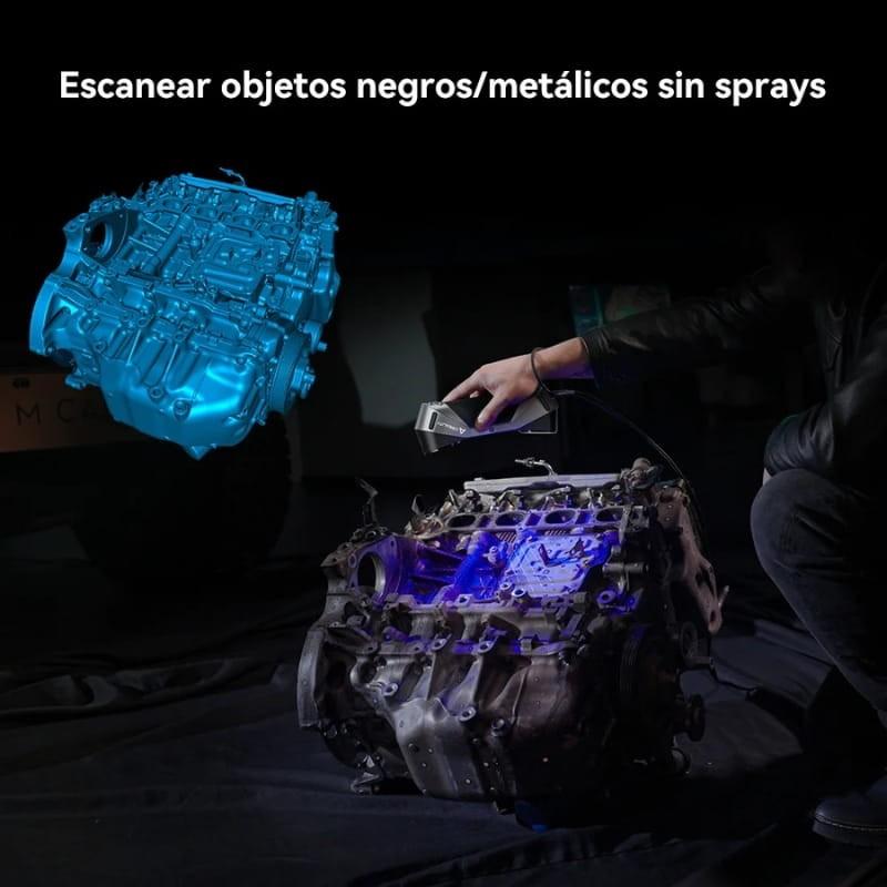 Escáner 3D Creality CR-Scan Raptor - escaneo de objetos negros/metálicos
