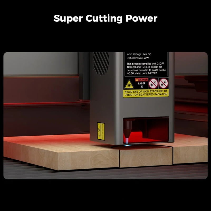 Graveur laser Creality Falcon2 Pro 40W+1,6W - pouvoir de coupe