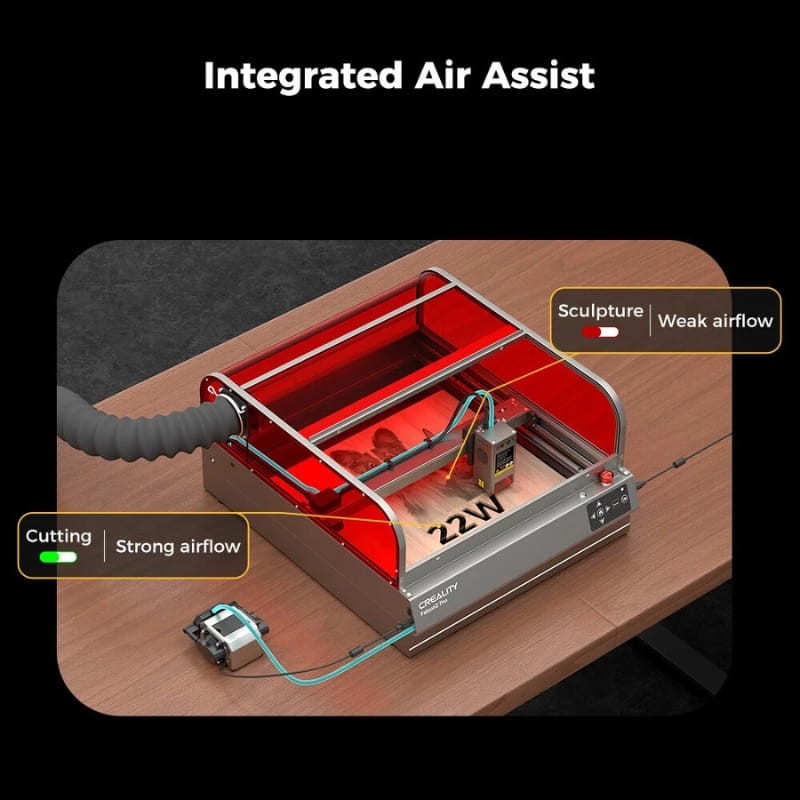 Graveur laser Creality Falcon2 Pro 40W+1,6W - chambre à air