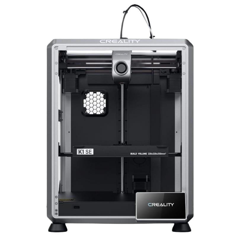 Creality K1 SE - Alta velocidade 600mm/s, Tamanho de impressão 220x220x250mm, Arrefecimento rápido Preto - Impressora 3D FDM - Vista frontal