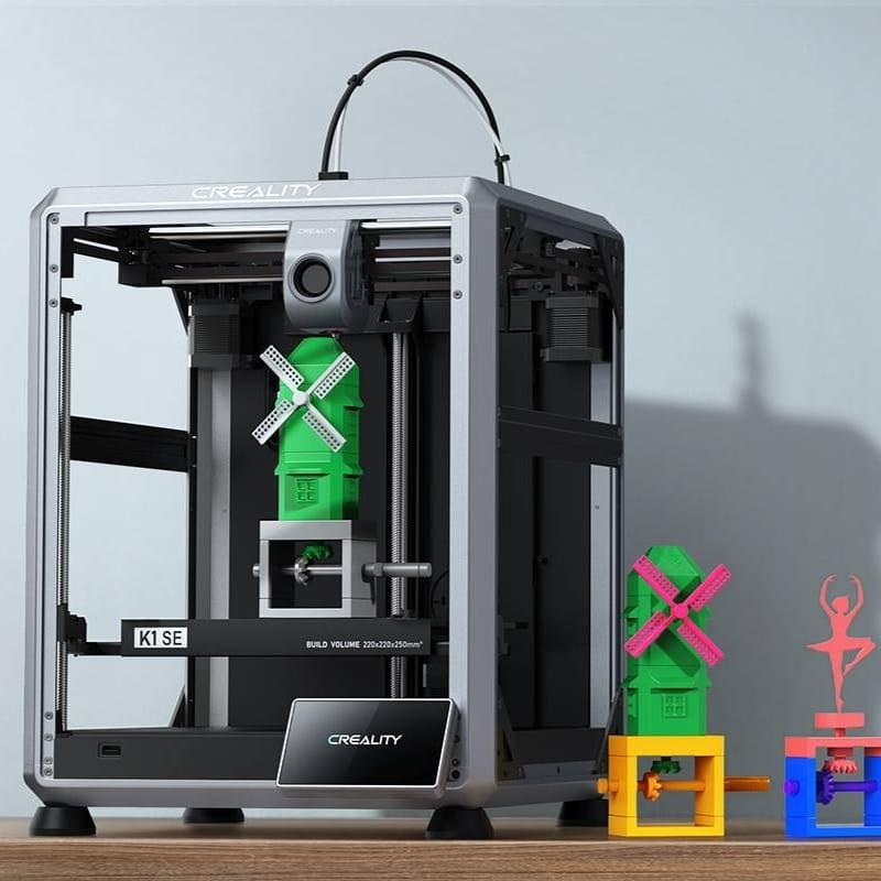 Creality K1 SE - Alta velocidade 600mm/s, Tamanho de impressão 220x220x250mm, Arrefecimento rápido Preto - Impressora 3D FDM - produtos
