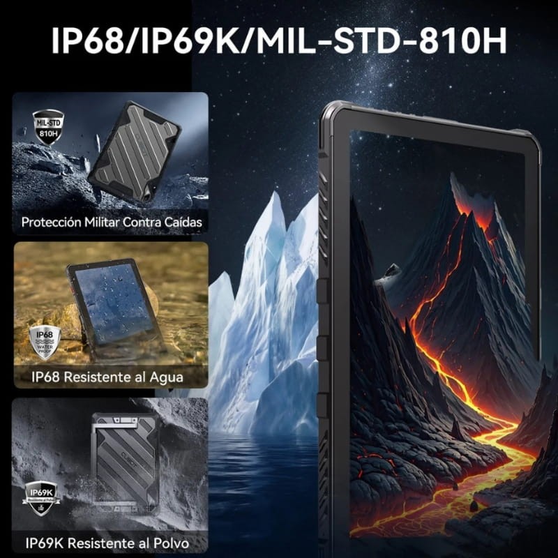 Cubot Tab KingKong 2 8GB/256GB 4G Rugged - resistencia del diseño