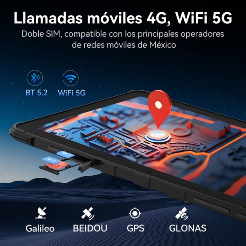 Cubot Tab KingKong 2 8GB/256GB 4G Rugged - conectividad