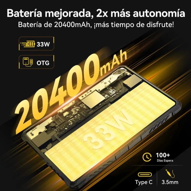 Cubot Tab KingKong 2 8GB/256GB 4G Rugged - capacidad de la batería