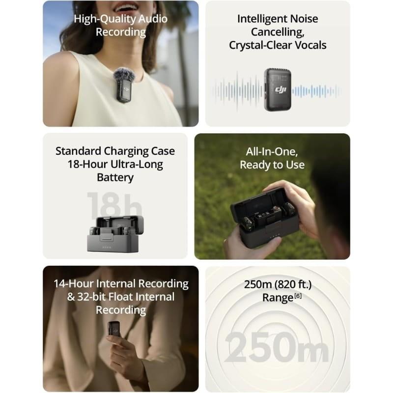 DJI Mic 2 (2 TX + 1 RX + Estuche de carga) - características principales