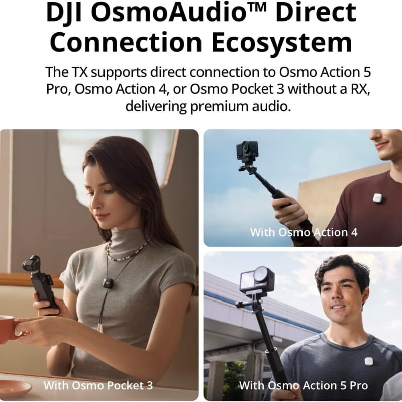 Transmisor DJI Mic Mini - conectividad