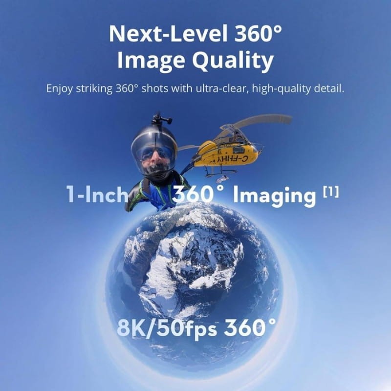 DJI Osmo 360 Standard Combo - Qualidade de imagem de 360°