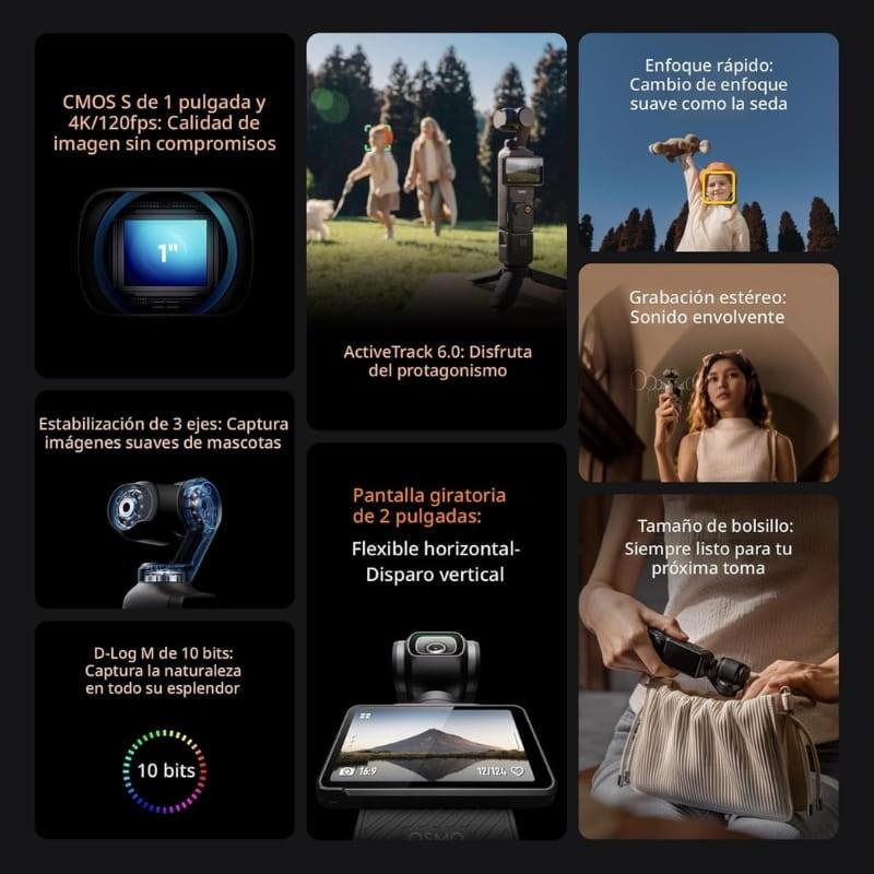 DJI Osmo Pocket 3 Creator Combo - características principales