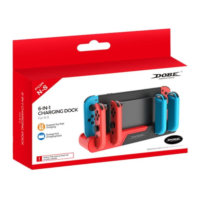 DOBE TNS-0122D Pour Nintendo Switch OLED Joy-Con Rouge/Noir - l'emballage