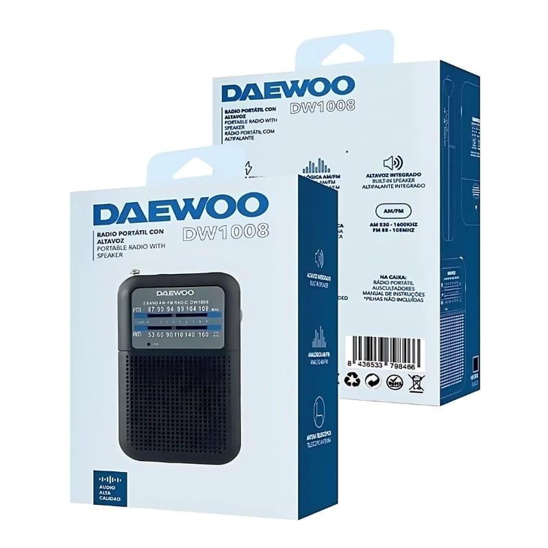 Daewoo DW1008 AM/FM Negro - embalaje