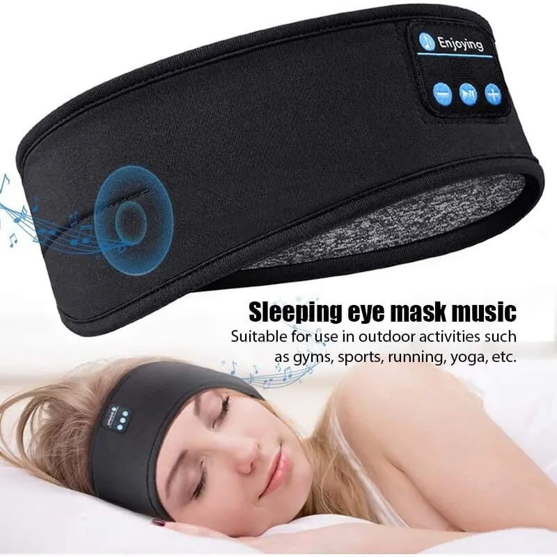 Diadema Elástica con Auriculares Bluetooth Gris - usos