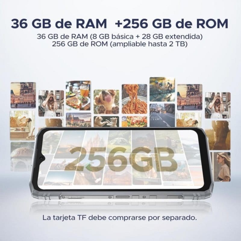 Doogee Blade 10 Ultra Energy 8GB/256GB Negro Rugged - capacidad de memoria