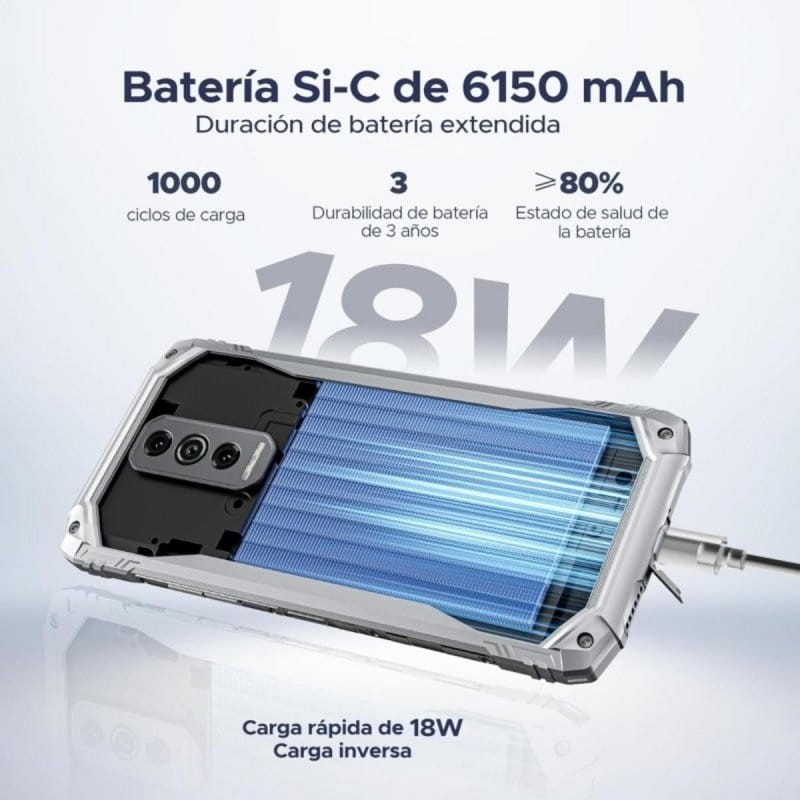 Doogee Blade 10 Ultra Energy 8GB/256GB Negro Rugged - capacidad de batería
