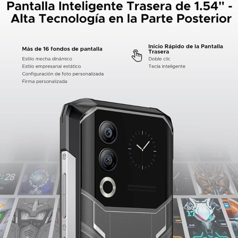 Doogee Blade 20 Ultra 8GB/512GB Prata - ecrã traseiro