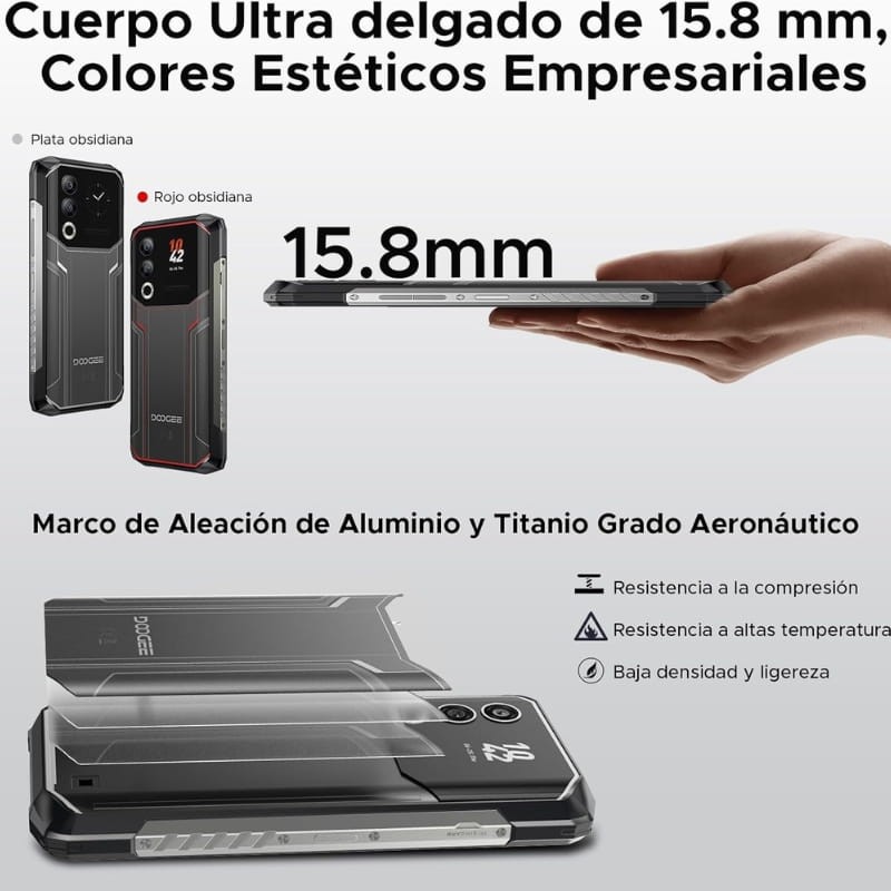 Doogee Blade 20 Ultra 8GB/512GB Prata - pormenores de conceção