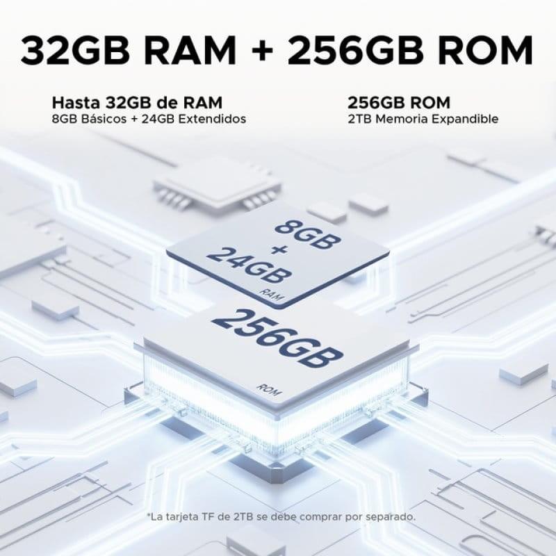 Doogee E3 Pro 13 8 GB/256 GB WiFi + 4G Preto - capacidade de memória