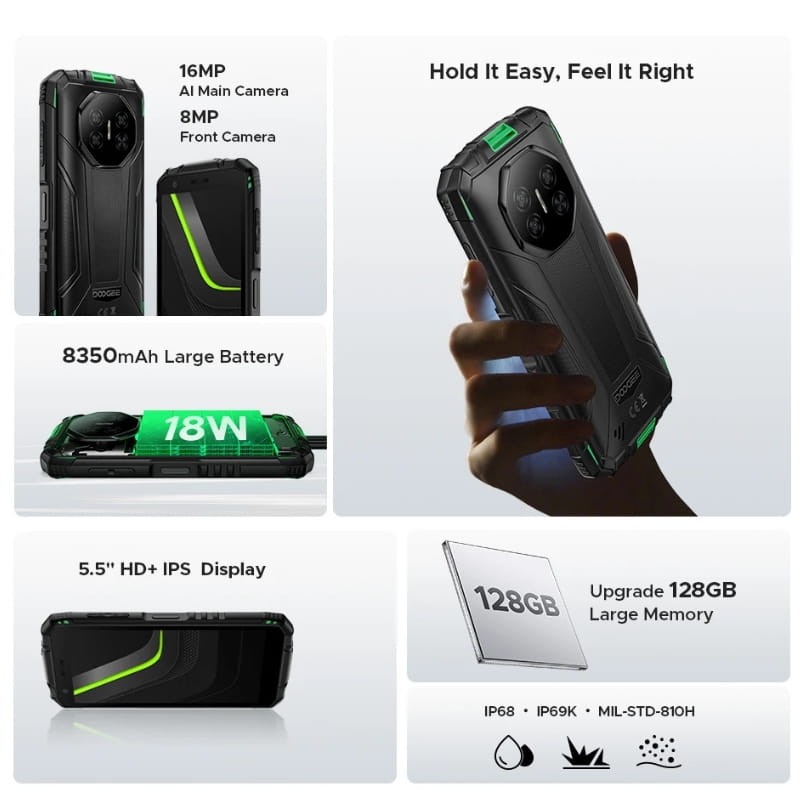 Doogee Fire 3 Pro 4GB/128GB Cinzento - destaques
