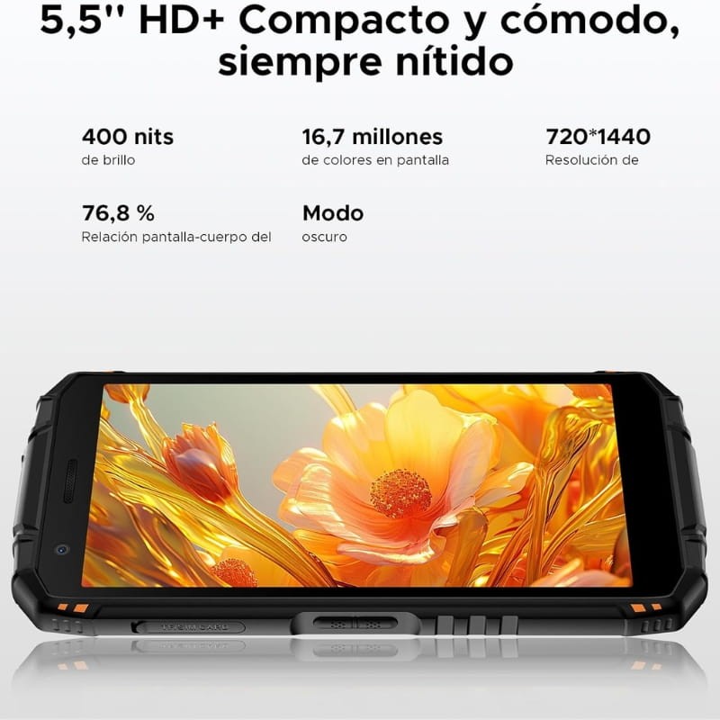 Doogee Fire 3 Ultra 6GB/256GB Laranja - ecrã