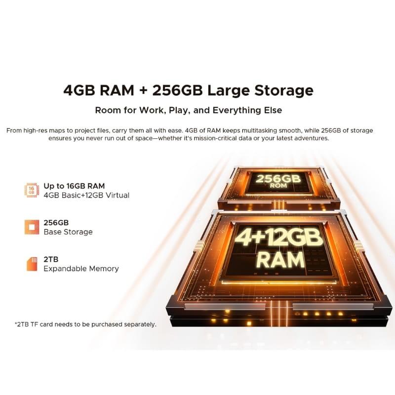 Doogee Fire 7 4GB/256GB Naranja - capacidad de memoria