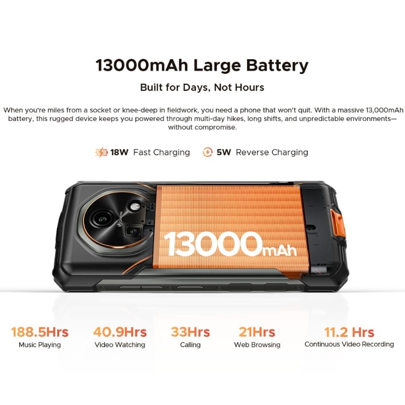Doogee Fire 7 4GB/256GB Naranja - capacidad de la batería