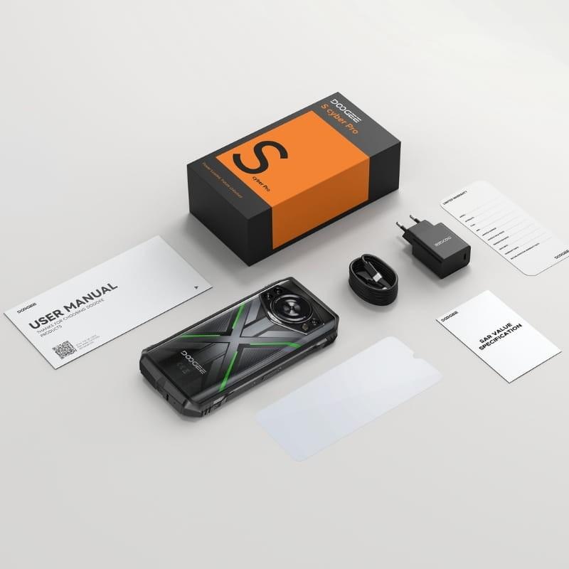 Doogee S Cyber Pro 12GB/512GB Verde - Teléfono Móvil Rugged - contenido de la caja