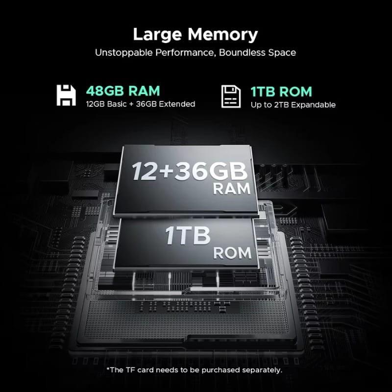 Doogee S200 Ultra 5G 12GB/1TB Preto - capacidade de memória