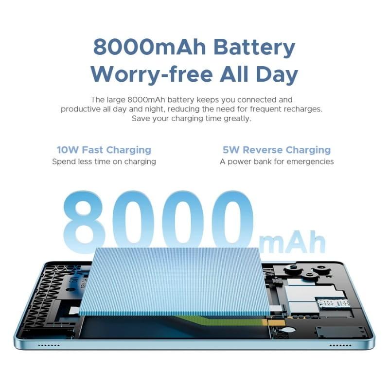 Doogee Tab G6 11 6GB/256GB WiFi + 4G Preto - capacidade da bateria