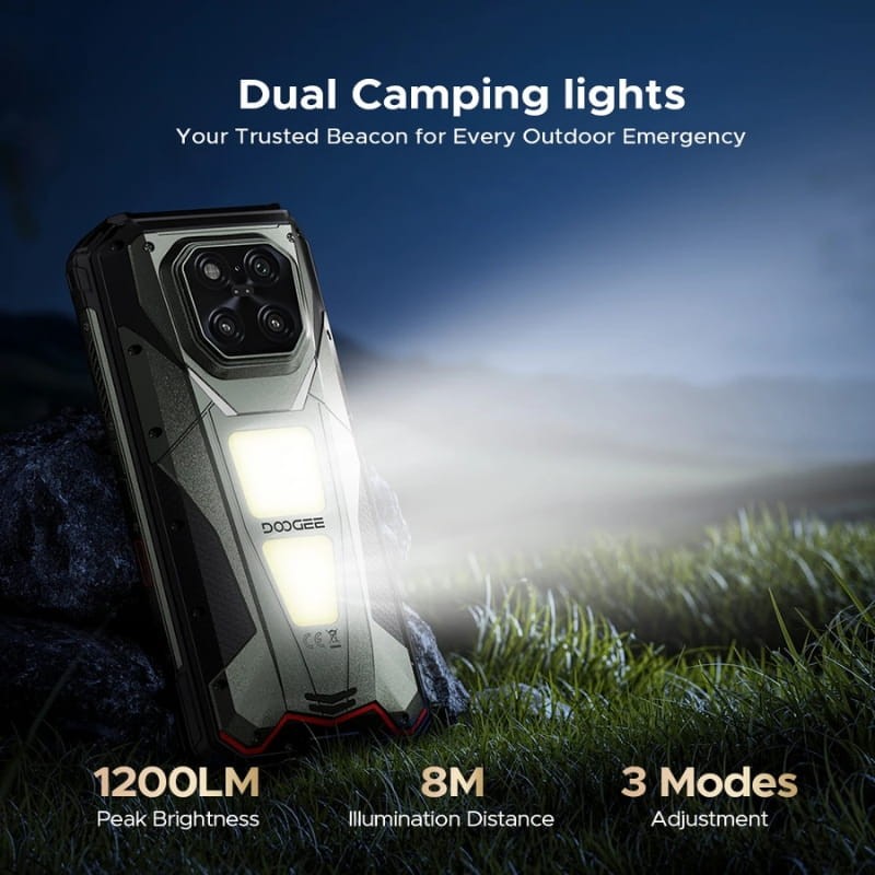 Doogee V Max LR 5G 16GB/512GB Gris - luz de camping