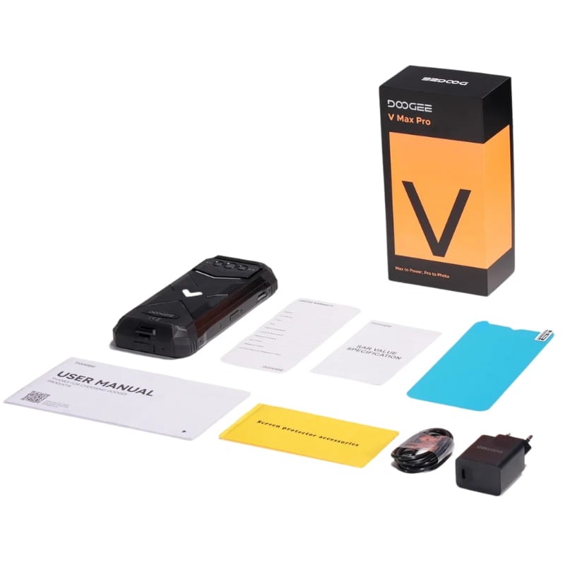 Doogee V Max Pro 5G 12GB/512GB Gris - Teléfono Móvil Rugged - contenido de la caja